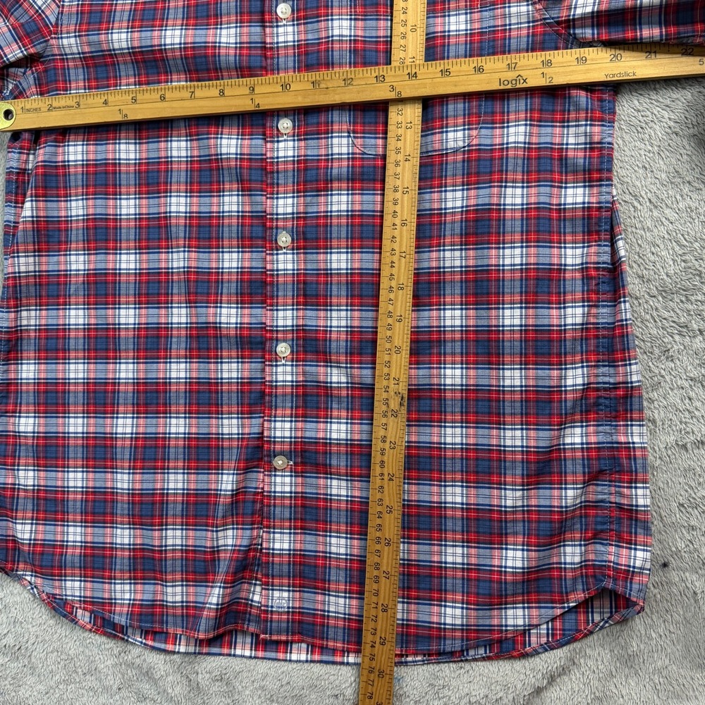 Vineyard Vines On-The-Go Performance Plaid Shirt Mens Medium Red White Blue brrr - Picture 6 of 9
